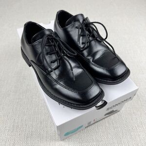 Sonoma Alexander Dress Shoes Boys Size 1 Black Lace Up Formal Oxford Comfort